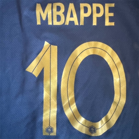 2022-23 Nike Kylian Mbappé #10 France FFF Football Jersey Youth Size: 26 - Picture 6 of 9